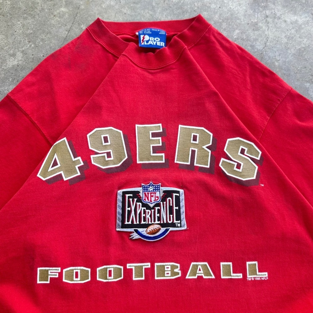 Vintage 90s Pro Player San Francisco 49ers NFL T-Shirt Red Large (d1a)